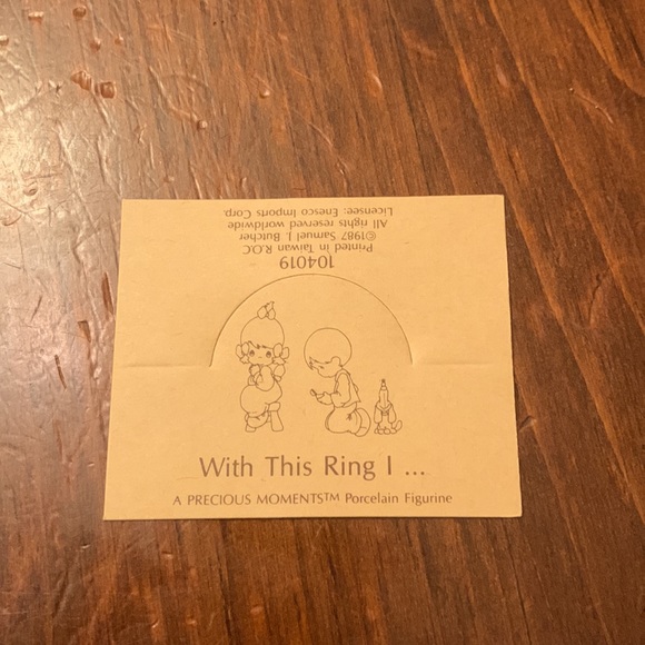 A Precious Moments Porcelain Figurine With This Ring I... - Picture 10 of 16